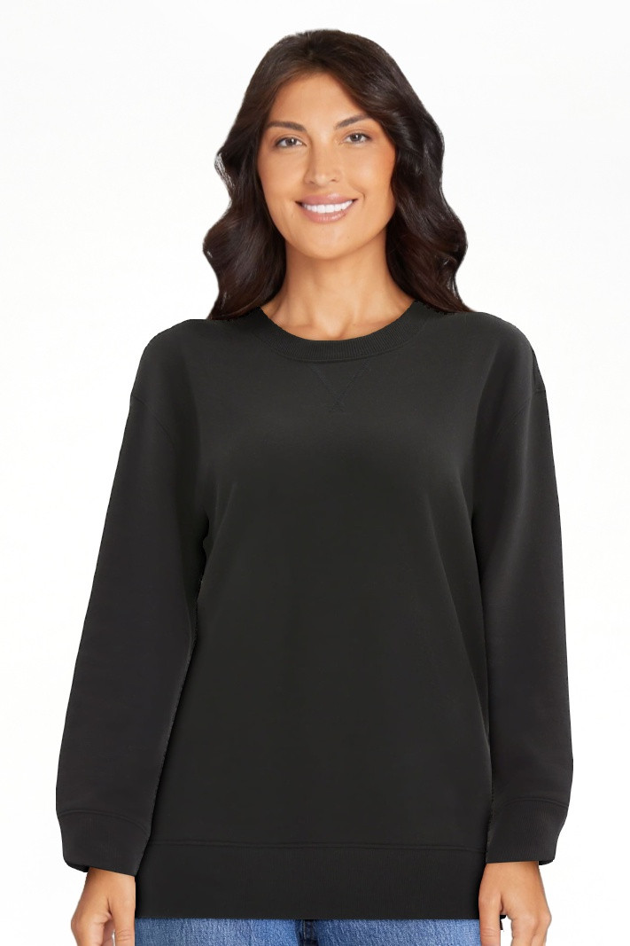 Time and Tru Women's and Women's Plus Crewneck Sweatshirt with Long Sleeves, Sizes XS-4X | Walmart (US)