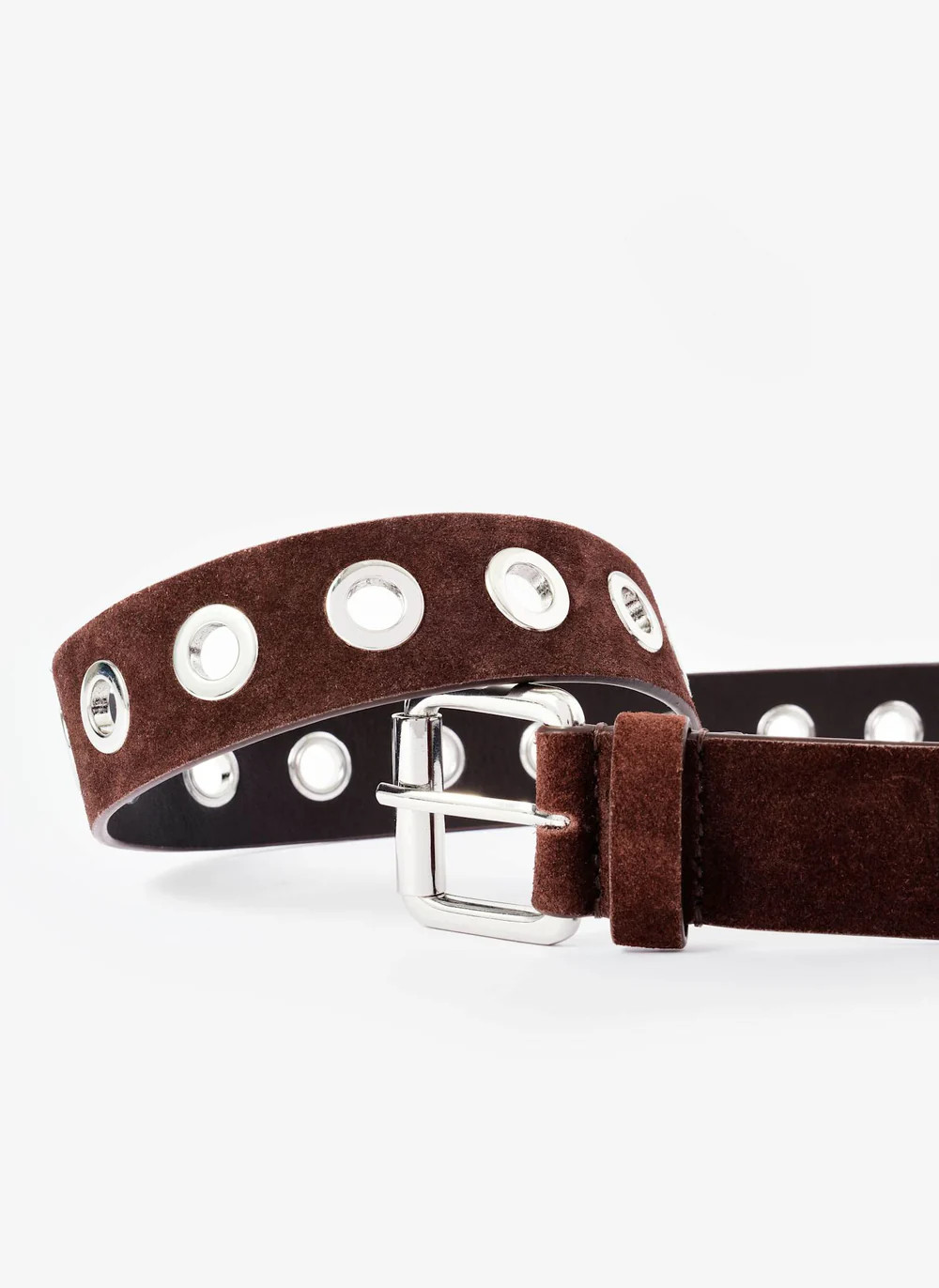 Brown Suede Eyelet Belt | Mint Velvet