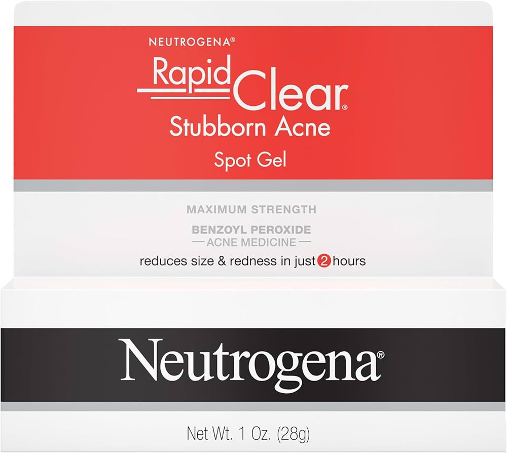 Neutrogena Rapid Clear Stubborn Acne Spot Treatment Gel, Maximum Strength 10% Benzoyl Peroxide Tr... | Amazon (US)