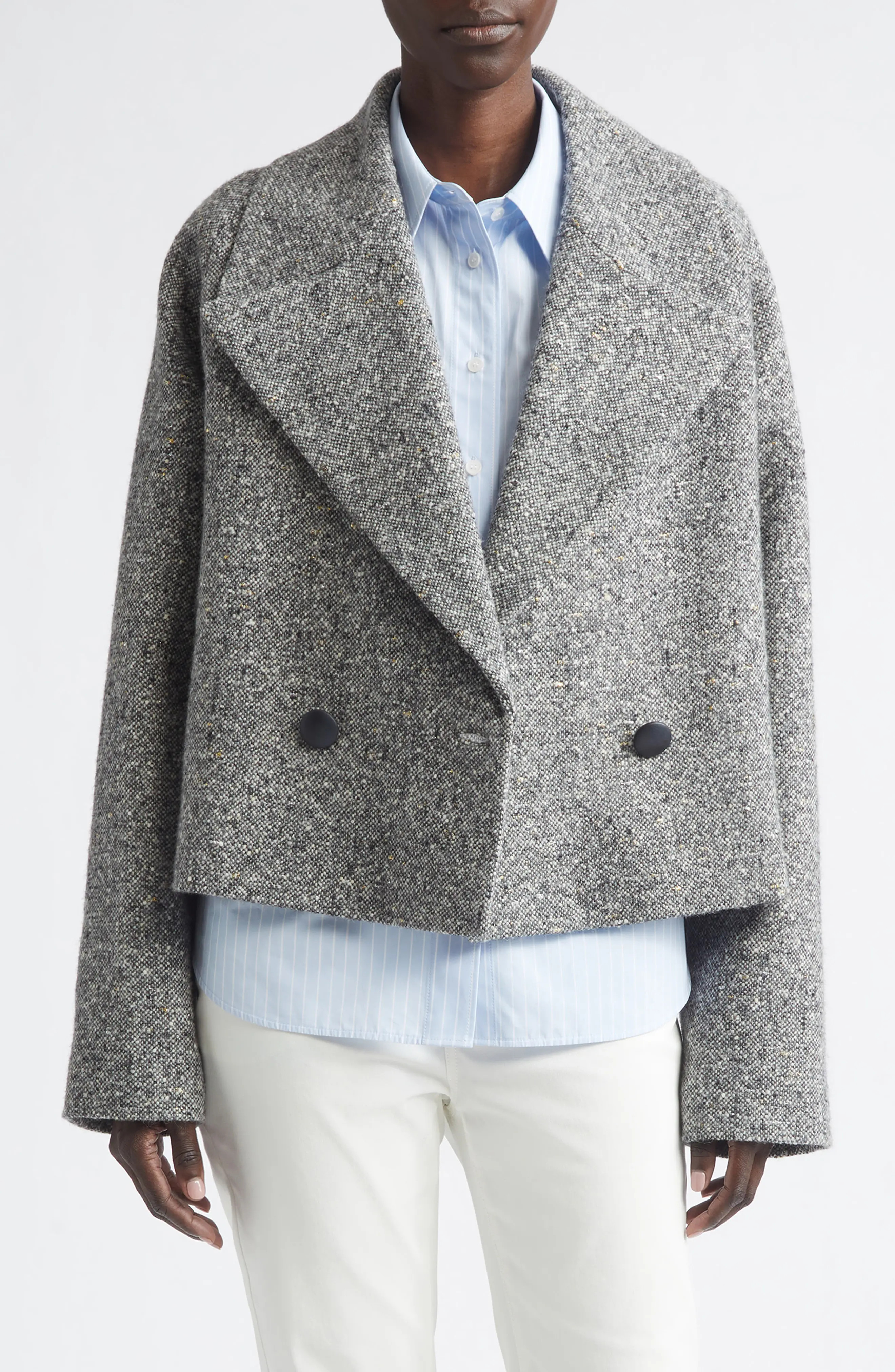 Wide Lapel Alpaca & Wool Blend Jacket (Women) | Nordstrom | Nordstrom