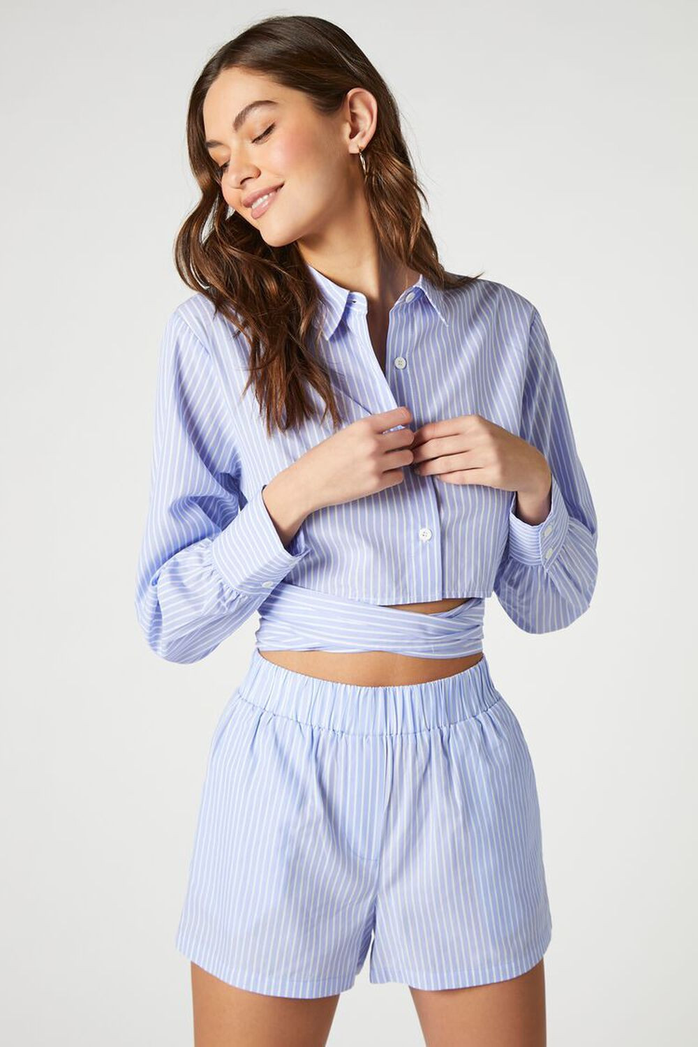 Pinstriped Poplin Shorts | Forever 21 (US)