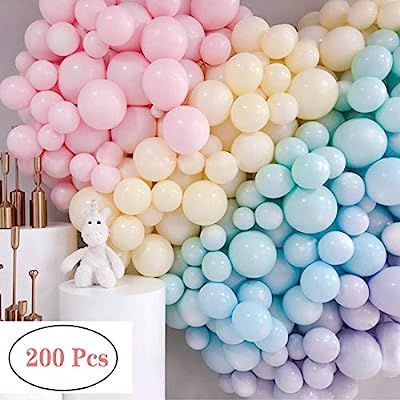 5 Inch Mini Pastel Latex Balloons 200pcs Macaron Candy Colored Latex Party Balloons for Wedding G... | Amazon (US)