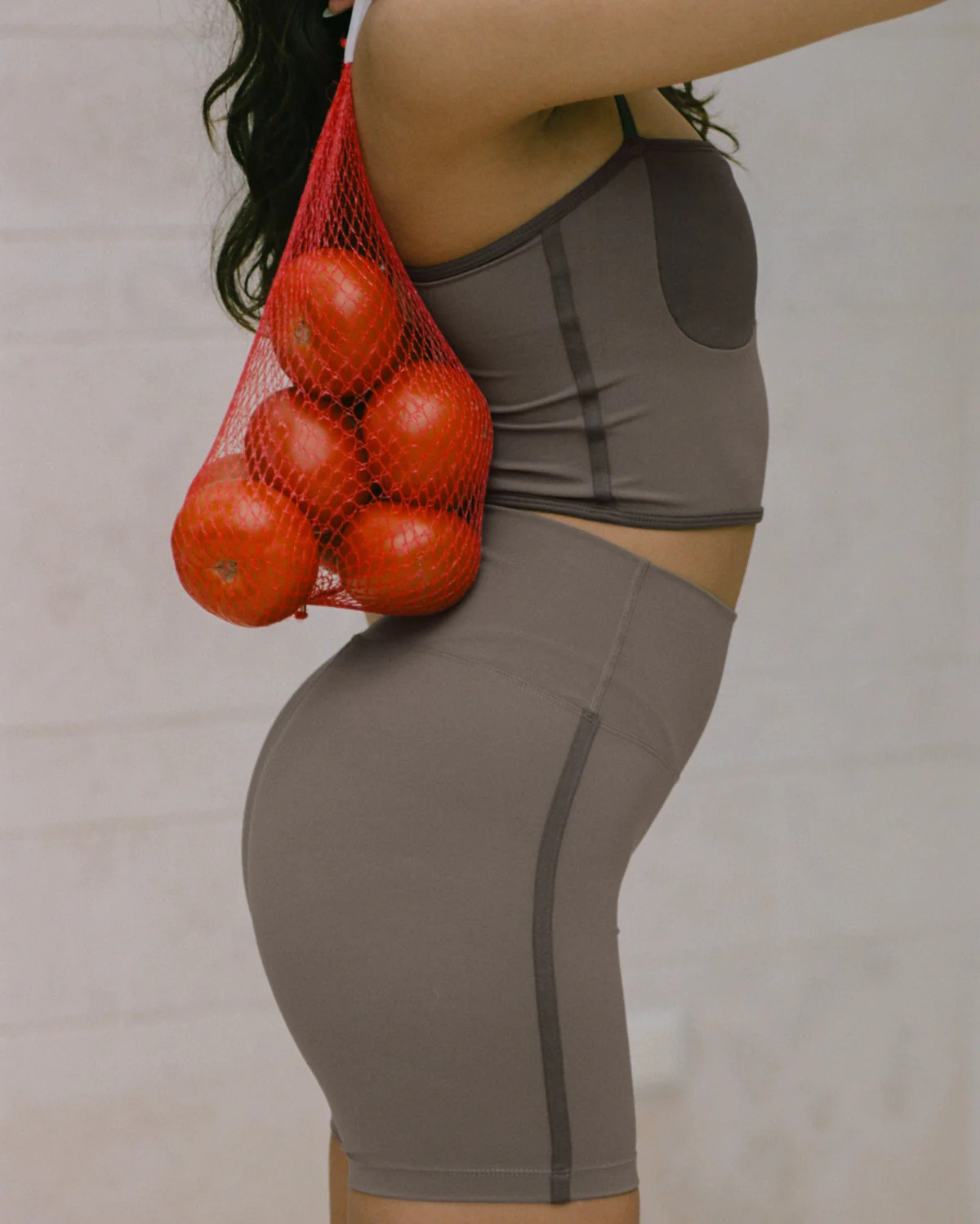 Ultimate Piping Crop Shorts - Cocoa Brown | Adanola UK