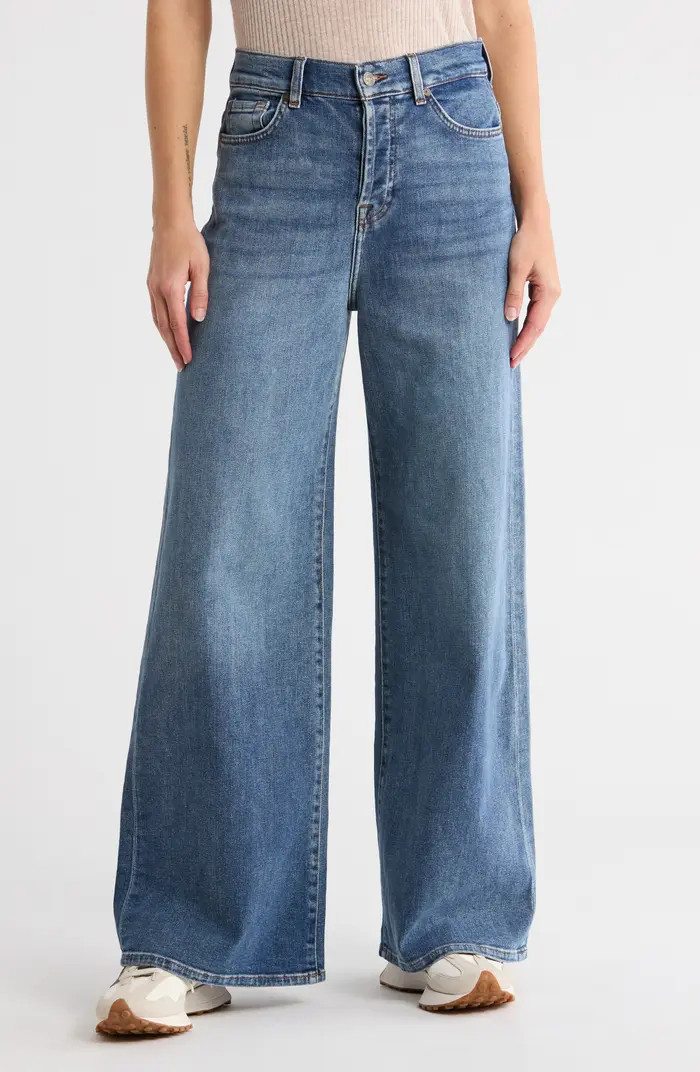 7 For All Mankind Zoey High Waist Wide Leg Jeans | Nordstromrack | Nordstrom Rack