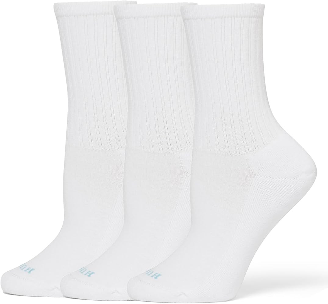 HUE Women's Air Cushion Crew Socks (3-Pack) | Amazon (US)