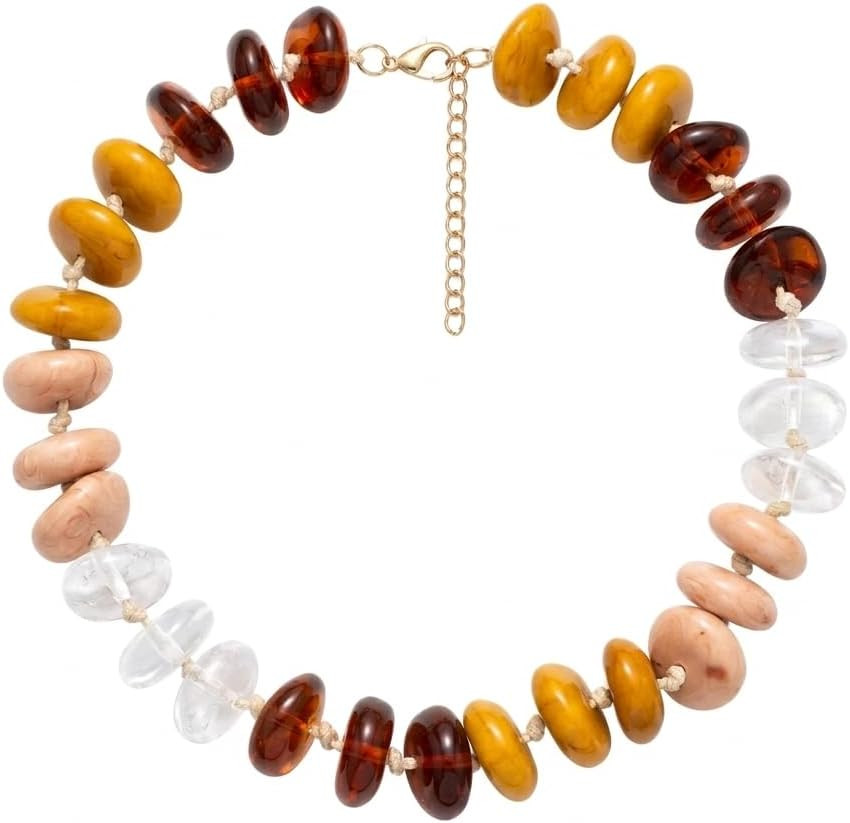 Chunky Acrylic Beaded Necklace for Women Jewelry Gift | Amazon (US)