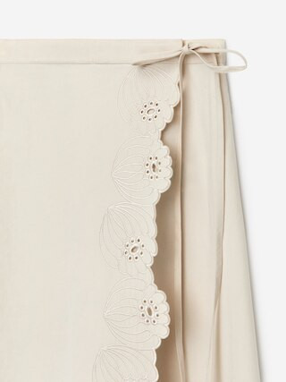 Embroidered Skirt – Off White – Women – ARKET GB | Arket UK