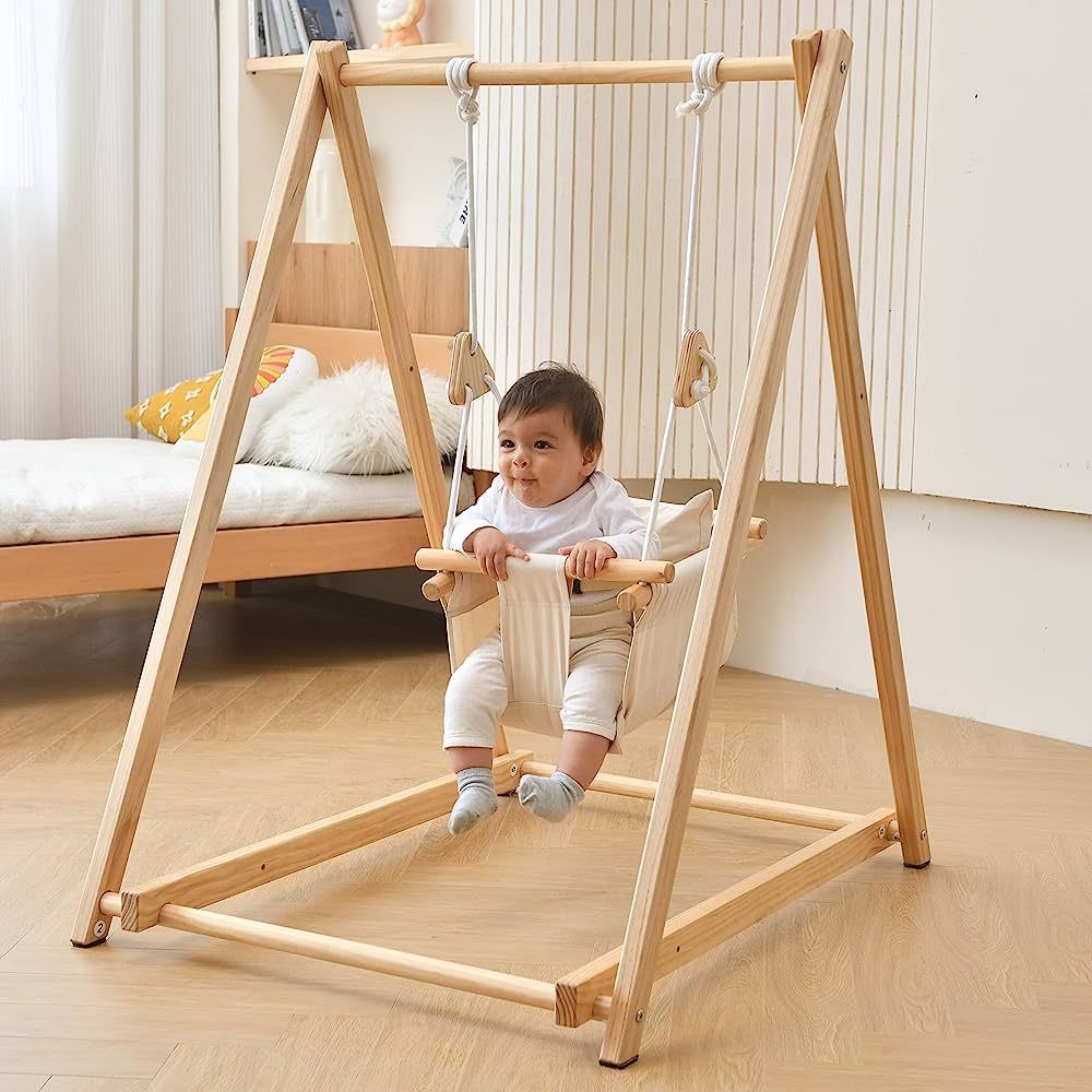 Avenlur Spruce Baby and Toddler Foldable Swing Set with Stand - Premium Montessori, Waldorf Style... | Amazon (US)