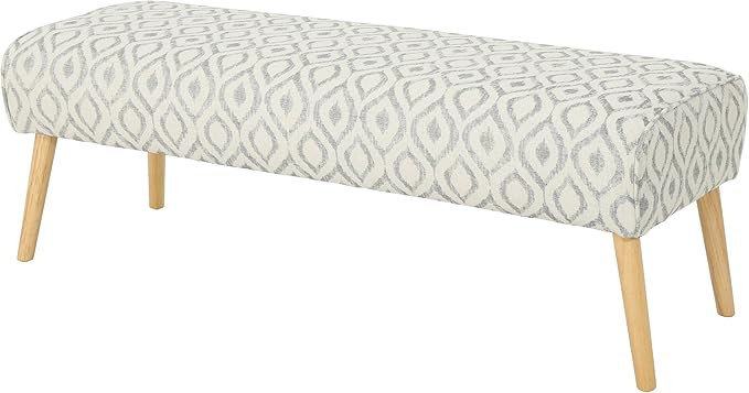 Christopher Knight Home Petty Mid Century Boho Fabric Ottoman, Charcoal Cat Eye Pattern | Amazon (US)