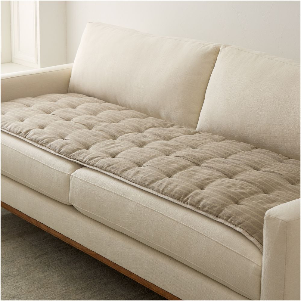 Reversible Quilted Sofa Overlay | West Elm (US)