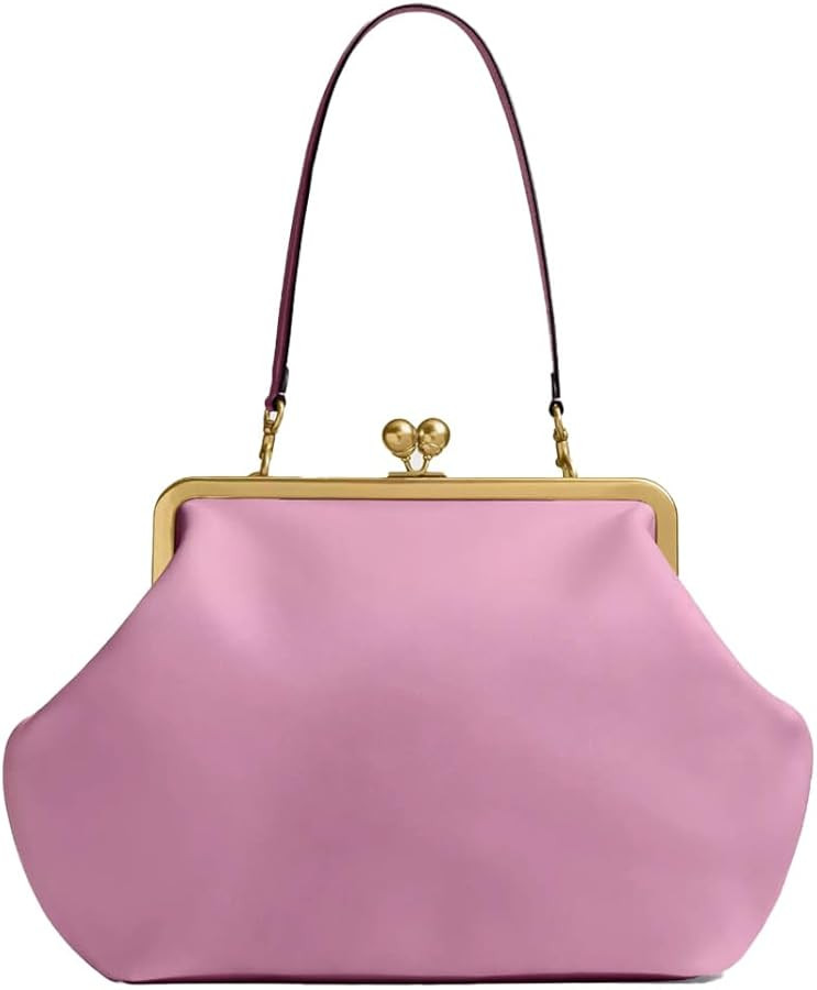 Women's PU Leather Kiss Lock Crossbody Bag Slouchy Kiss Clasp Purse Crossbody Shoulder Bags Hobo ... | Amazon (US)