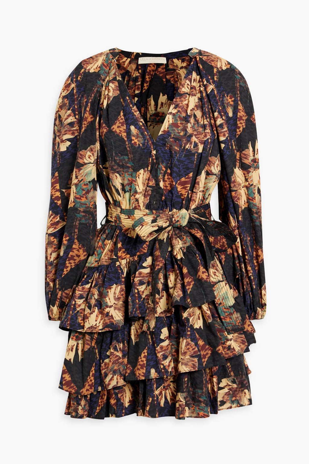 Miranda tiered printed cotton mini dress | The Outnet (US and CA)