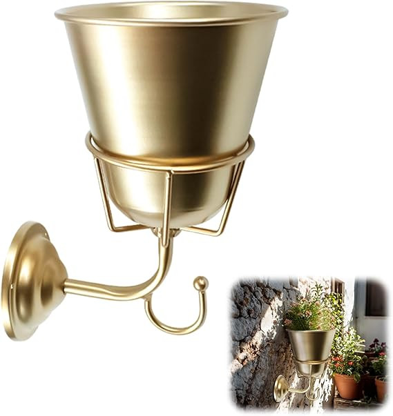 Handcrafted Opal Wall Vessel, Walls Mounted Brass Container Vase, Artificial Plants, Mail Organiz... | Amazon (US)