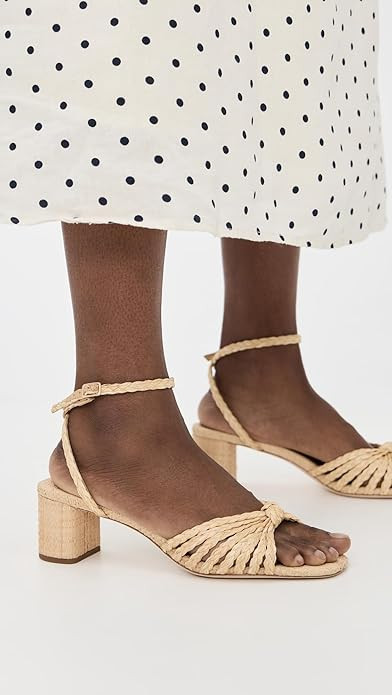 Loeffler Randall Women's Riya Braided Mignon Knot Mid-Heel Sandals | Amazon (US)