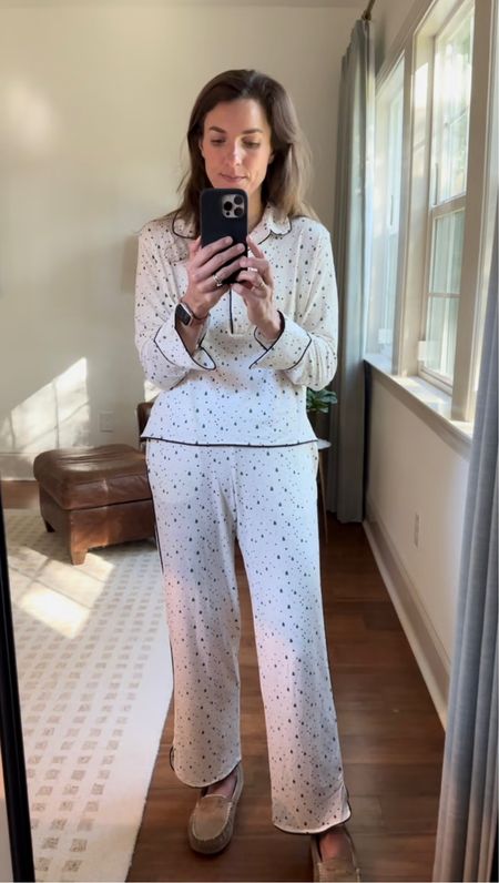 These are the Tommy John Downtime Pajama Set - these come in short & long sleeve and long pants or shorts + they have lots of color options! Nursing friendly and I love the boxier fit. I love the subtle print of these Christmas pajamas! Use code: KATE25 for 25% off the next 2 days! 

#LTKsalealert #LTKstyletip #LTKHoliday