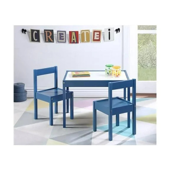 Mainstays Kids 3-Piece Kids Table and Chair Set, Blush Rose | Walmart (US)
