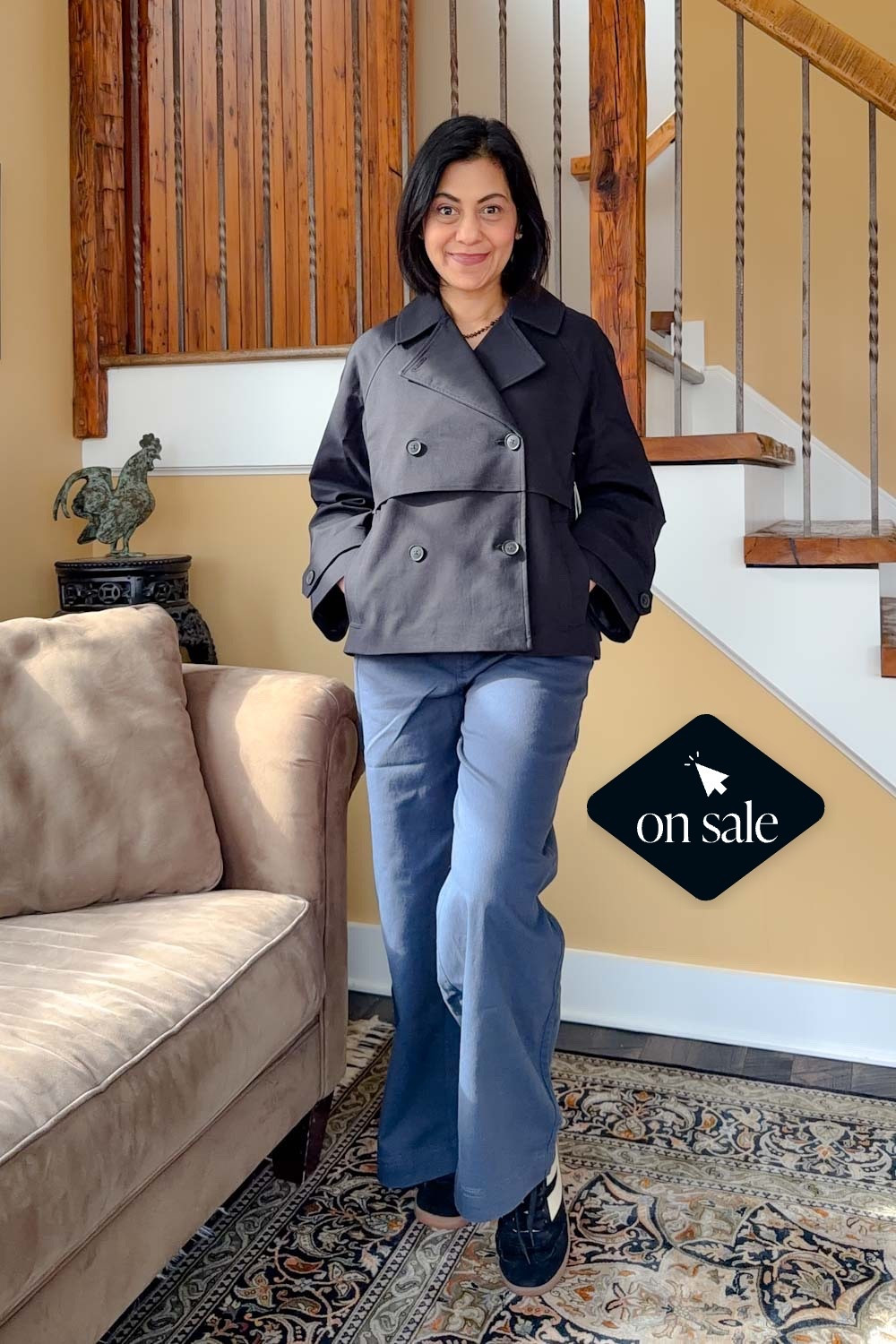 Spring showers? You'll need this cute dropped trench! I'm wearing the XS, my usual size in the grand) and it has plenty of room for a sweater or tee underneath.  💙Nipa 


#trenchcoat #croppedtrench #springstyle 

#LTKSaleAlert #LTKootd #LTKOver40