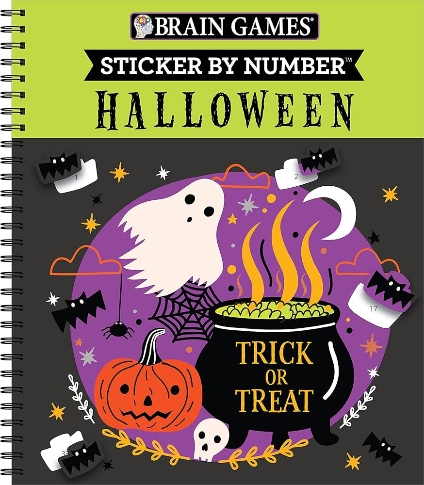 Brain Games - Sticker by Number: Halloween (Trick or Treat Cover) (Volume 2) | Amazon (US)