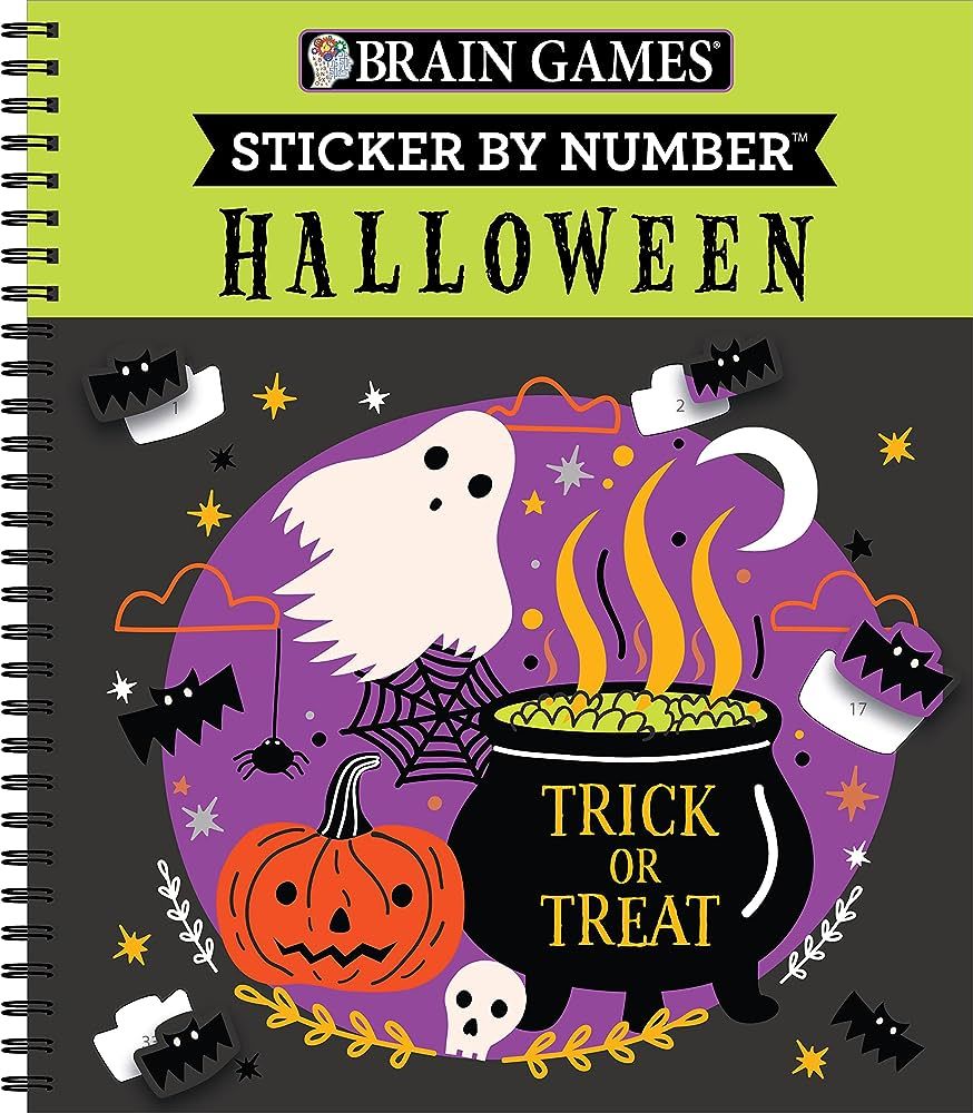 Brain Games - Sticker by Number: Halloween (Trick or Treat Cover) (Volume 2) | Amazon (US)