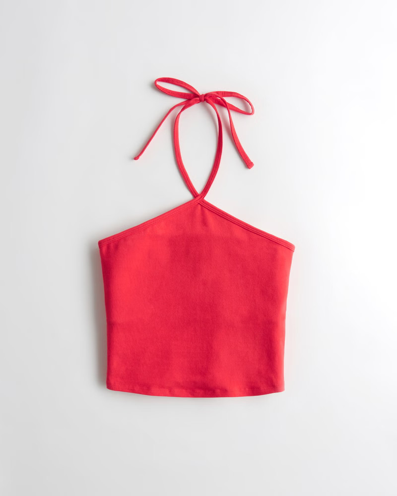 Women's Pointed Neck Halter Top | Women's Clearance | HollisterCo.com | Hollister (US)