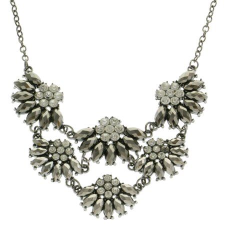 Mi Amore Adjustable Fashion-Necklace Dark-Silver | Walmart (US)