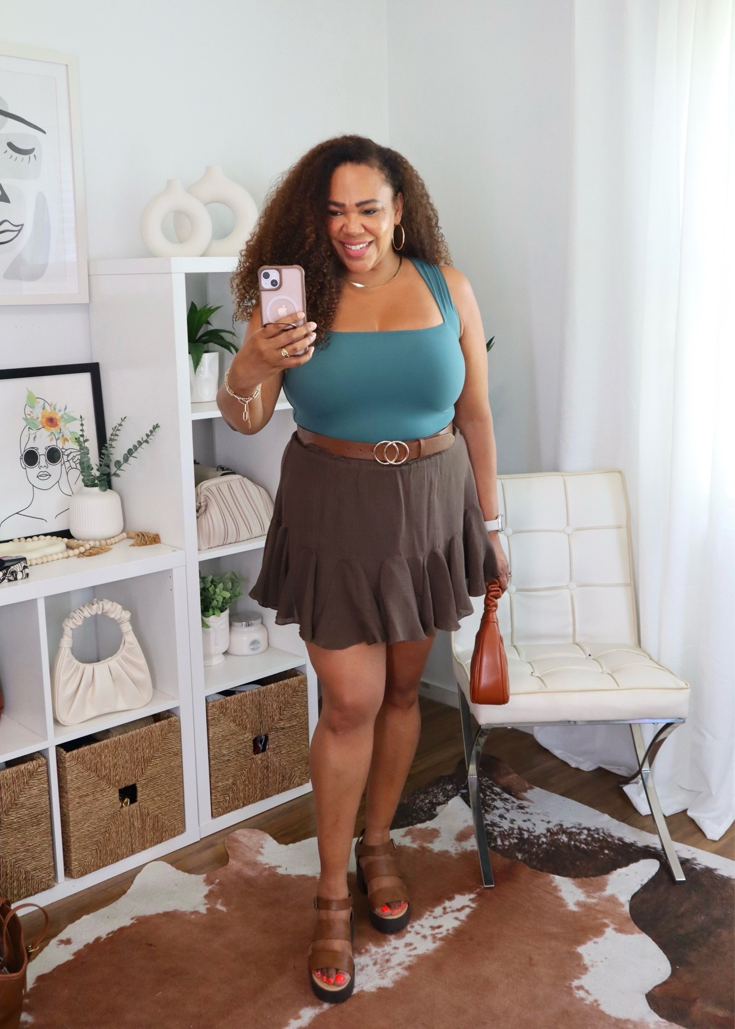 Perfect little skort outfit 🫶🏾. Top size xl skort l.

#LTKootd #LTKOver40 #LTKMidsize