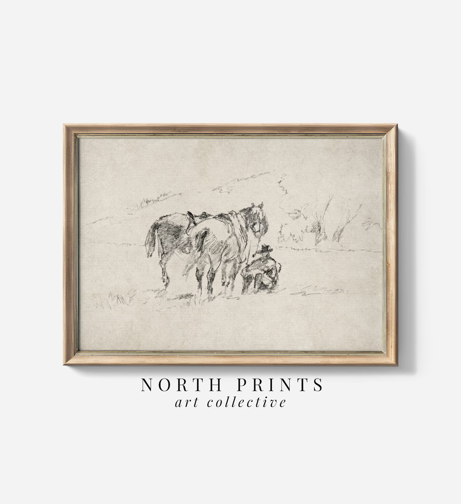 PRINTABLE Vintage Western Cowboy Sketch Minimalist Neutral Wall Art Digital Download North Prints... | Etsy (US)