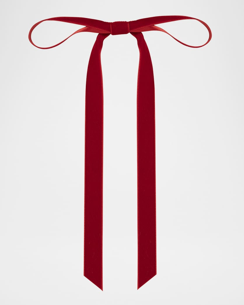 Aida Velvet Bow Barrette | Neiman Marcus