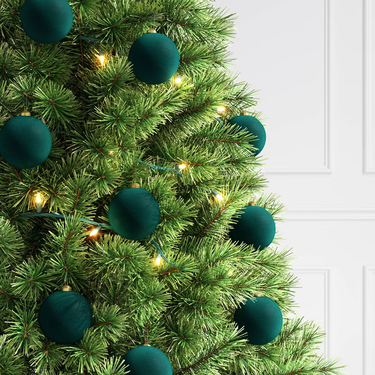 9ct 80mm Christmas Flocked Ball Ornament Set - Wondershop™ | Target