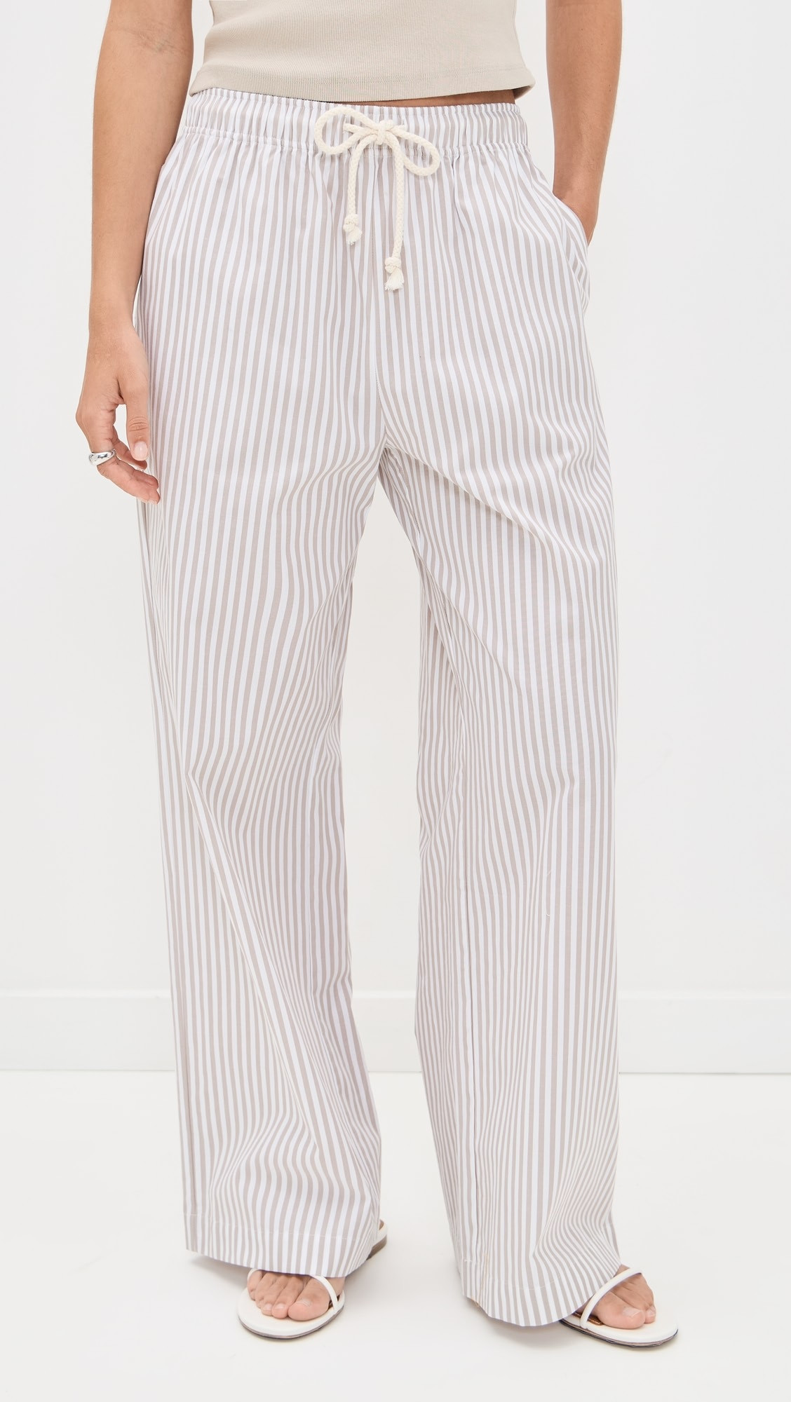 Cotton Poplin Stripe Pants | Shopbop