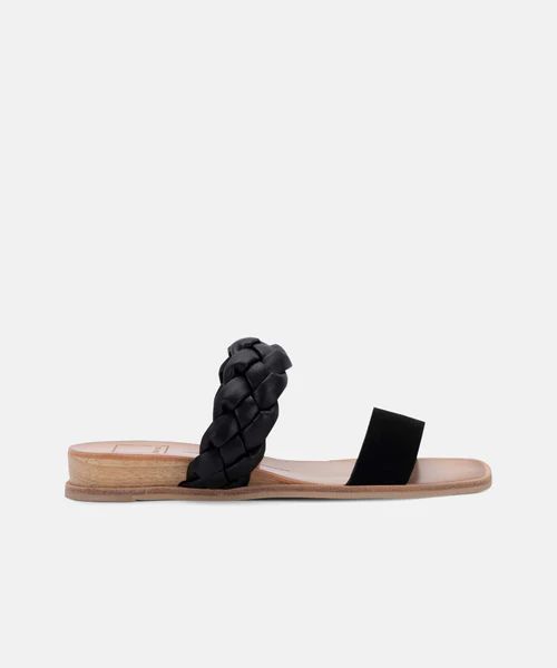 PERSEY SANDALS IN BLACK NUBUCK | DolceVita.com