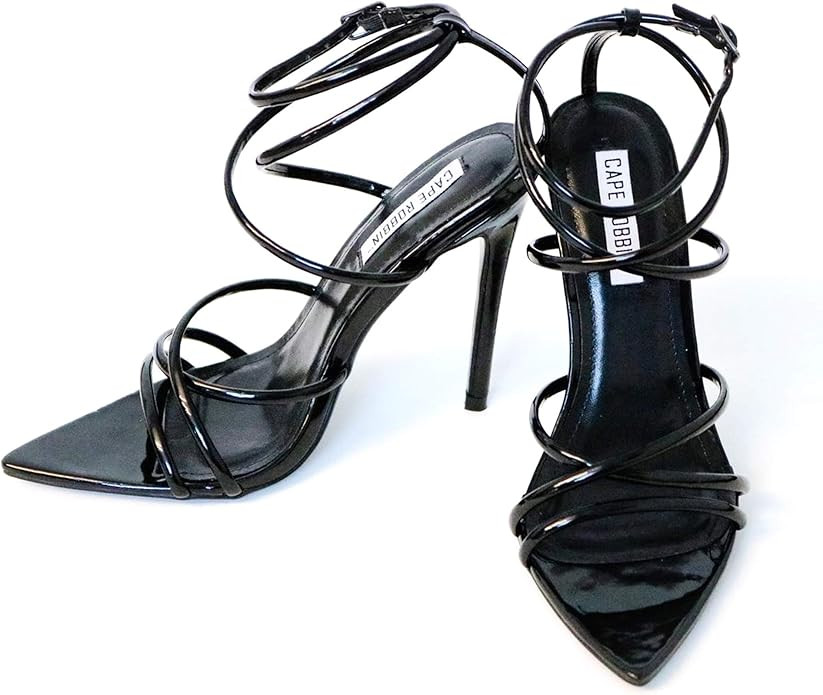 Cape Robbin Ada Sexy Stiletto High Heels for Women, Strappy Pointed Open Toe Shoes Heels | Amazon (US)