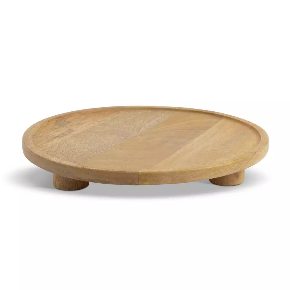 Buy Habitat Mango Wood Pedestal Tray - Natural | Ornaments | Argos | argos.co.uk