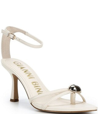 Gianni Bini Phoenix Leather Strappy Gold Ornament Dress Sandals | Dillard's | Dillard's
