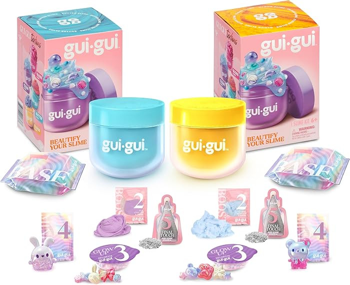 GUI GUI Slime Kit - Scented Slime 2-Pack Bundle, Butter & Cloud, 5 Step DIY Process to Customize ... | Amazon (US)