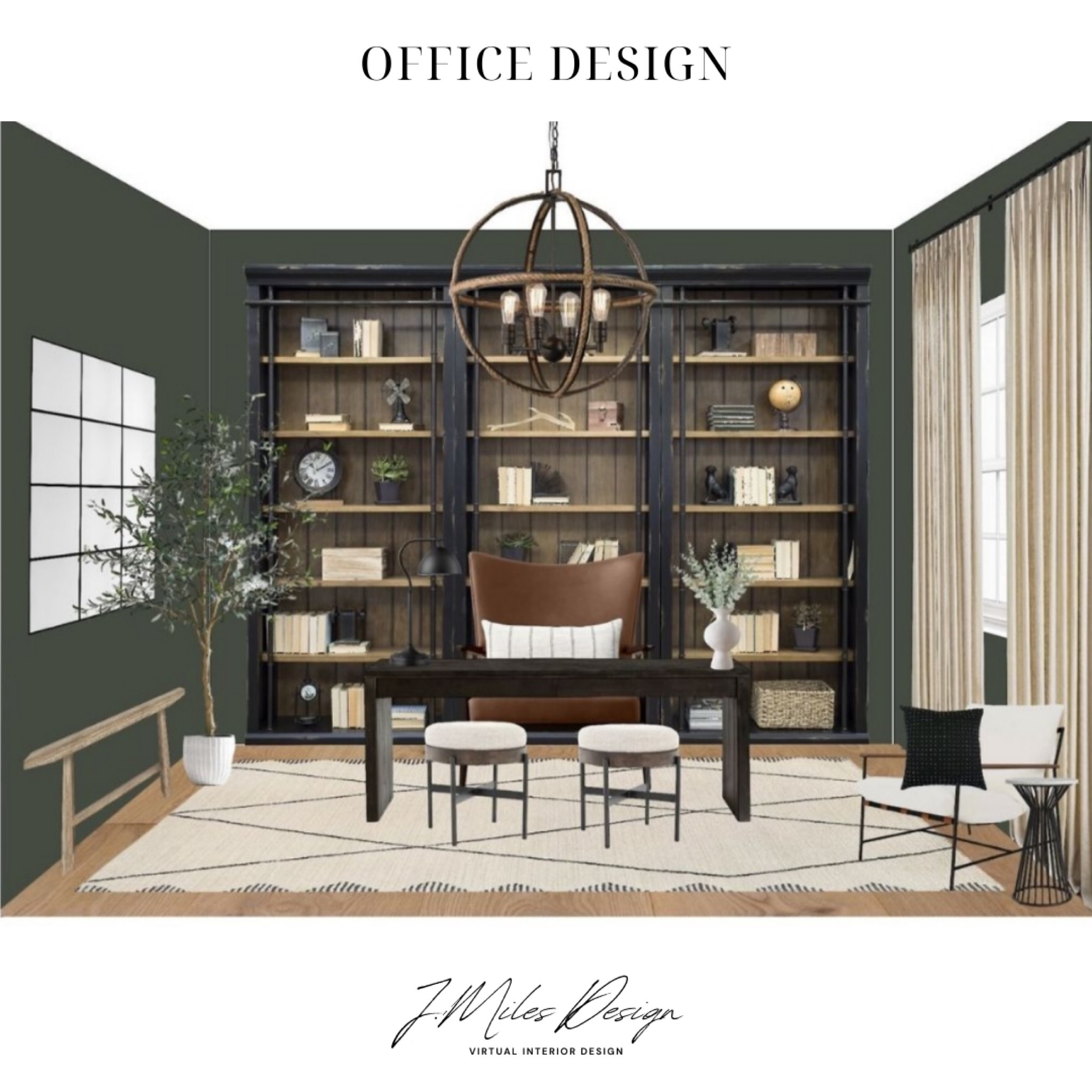 Modern farmhouse home office design inspo 

#LTKHome