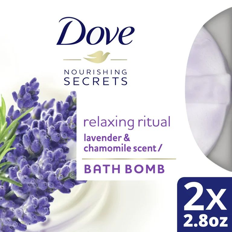 Dove Nourishing Secrets Bath Bomb Set Lavender and Chamomile 2.8 oz, 2 ct | Walmart (US)