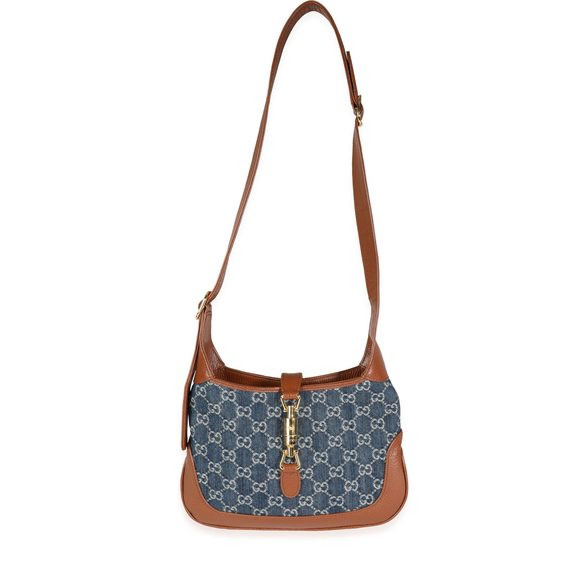 Gucci Blue Denim & Brown Leather Jackie 1961 Small Bag | Poshmark