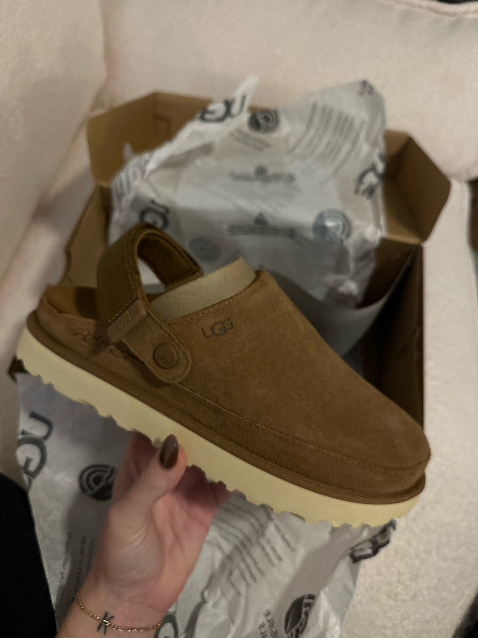 Ugg clogs 

#LTKSeasonal #LTKstyletip #LTKshoecrush