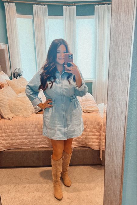 Loving this Target denim dress! 