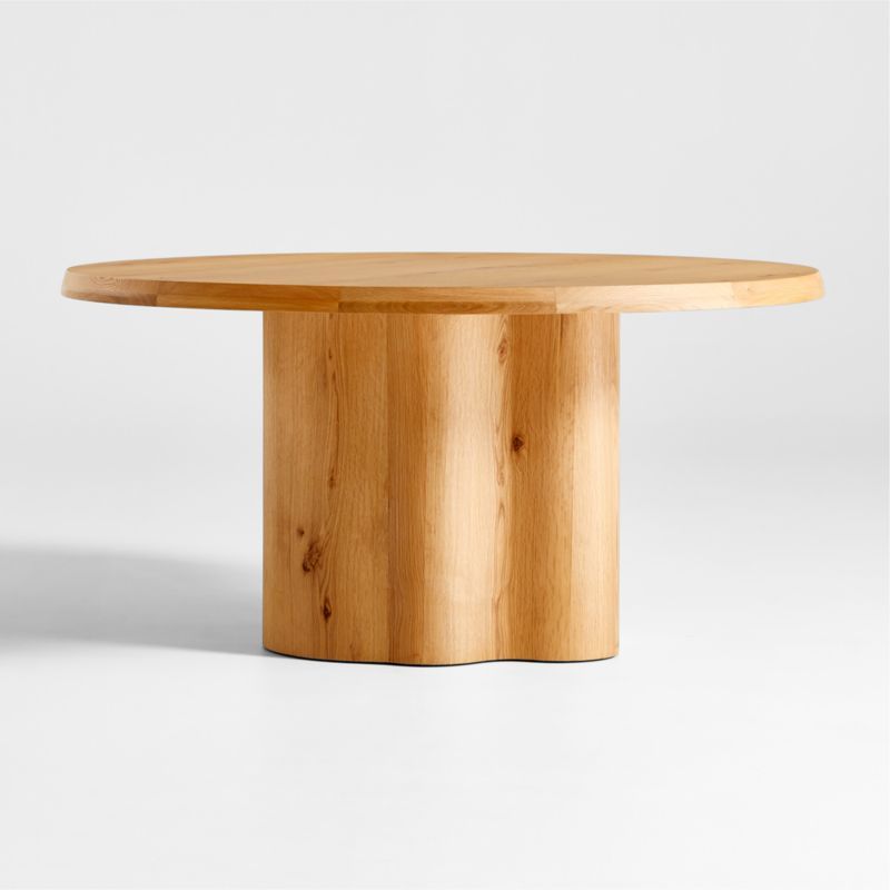 Winslow 60" Knotty Natural Oak Wood Round Dining Table by Jake Arnold | Crate & Barrel | Crate & Barrel