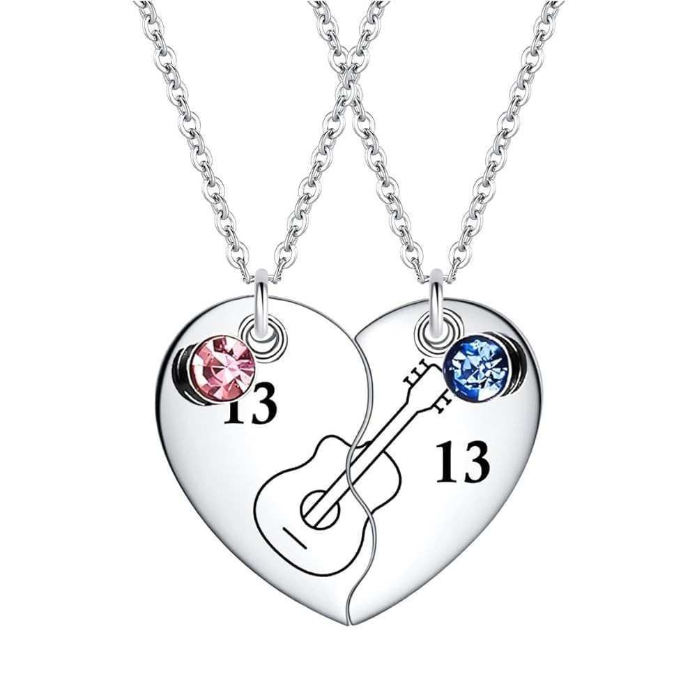 Friendship Necklace Gifts Matching Taylor Guitar Heart Pendant Best Friend Necklace BFF Necklace ... | Amazon (US)