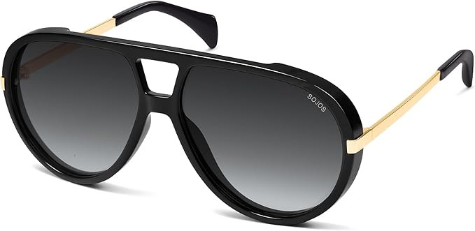 SOJOS Retro Oversized Aviator Polarized Sunglasses for Women Men Vintage Shield Large Shades SJ26... | Amazon (US)