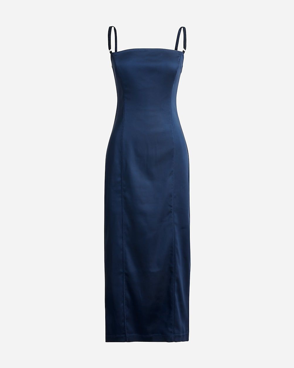 Collection fitted midi dress in stretch satin | J. Crew US