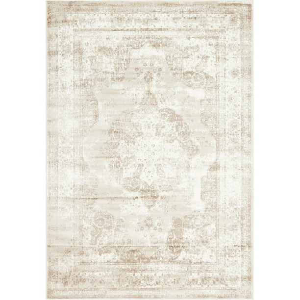 Unique Loom Salle Garnier Sofia Distressed Vintage Area Rug or Runner | Walmart (US)