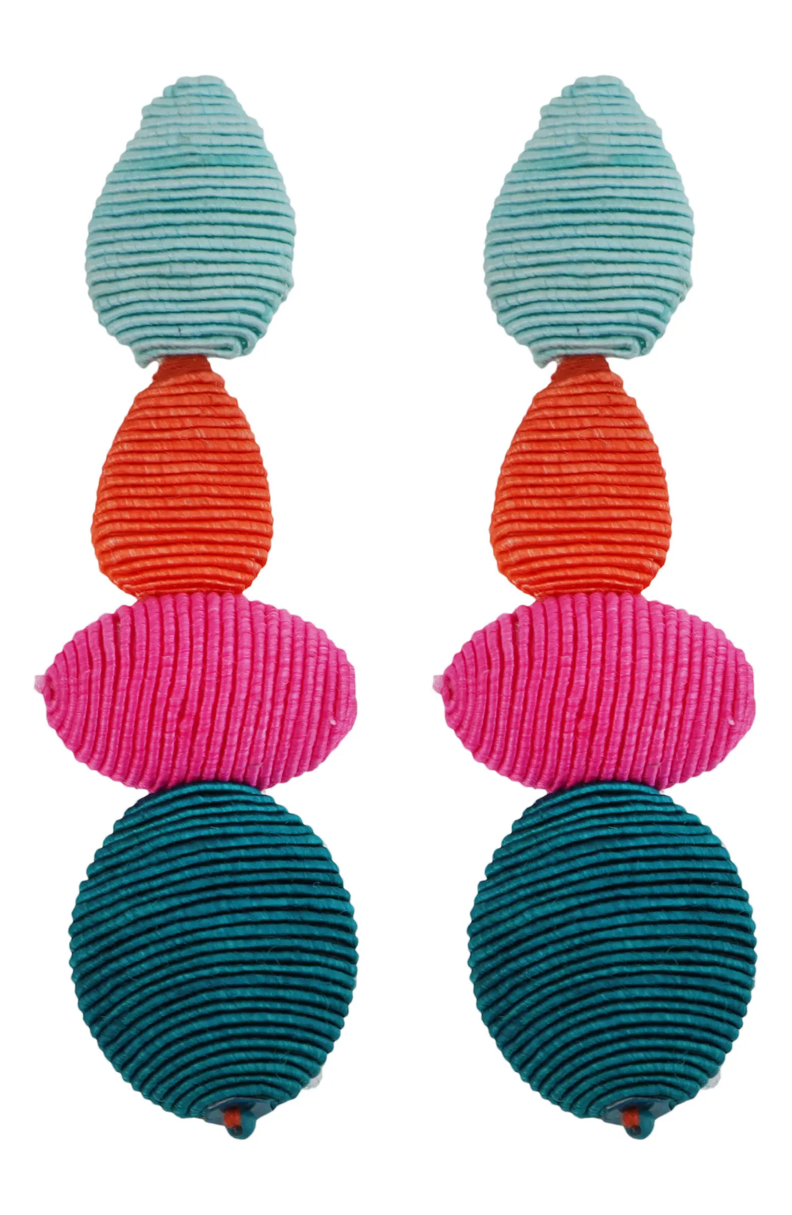 Beaded Linear Drop Earrings | Nordstrom