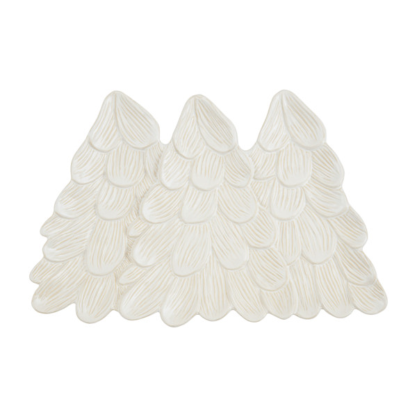 White christmas tree platter | Mud Pie