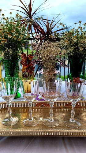 Vintage Elegant Fostoria crystal wine stems x4 | eBay US