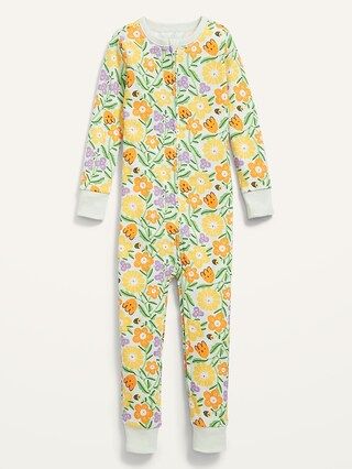 Unisex 1-Way-Zip Printed One-Piece Pajamas for Toddler &#x26; Baby | Old Navy (US)