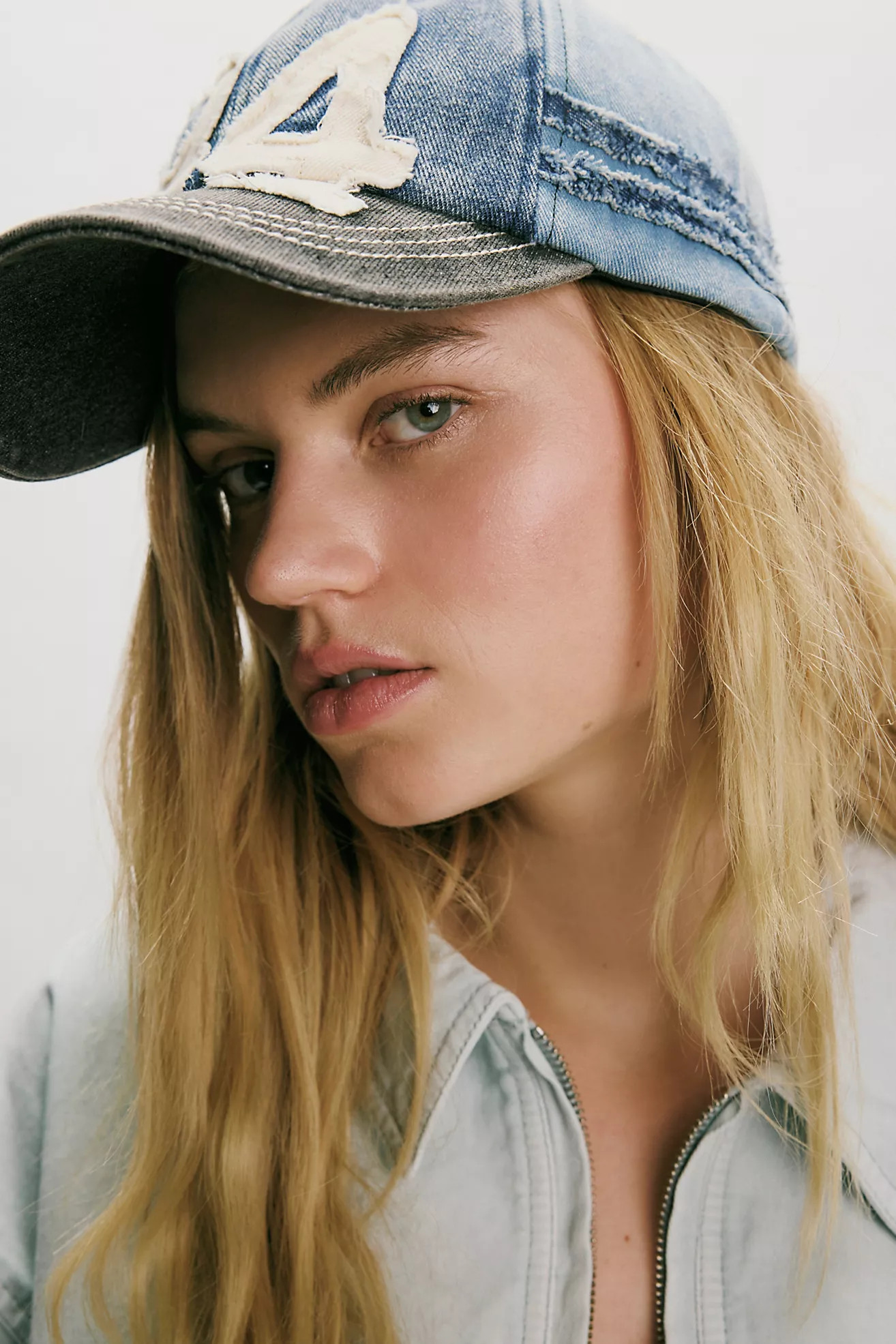 Hollie Varsity Denim Baseball Hat | Free People (Global - UK&FR Excluded)